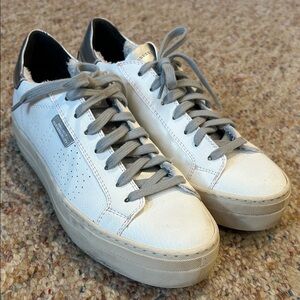 P448 White and Gray Women's Sneakers